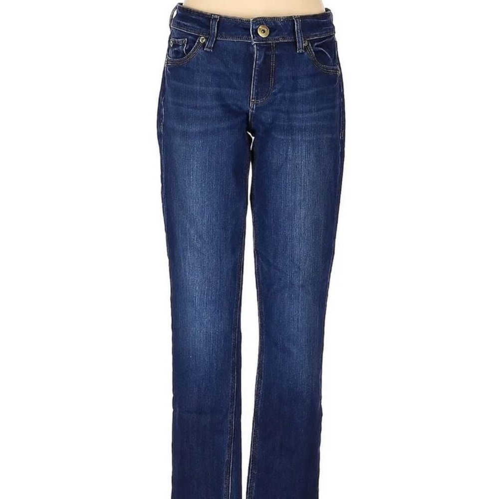 DL1961 Sz 26 Women's Blue angel mid rise skinny ankle away 360 stretch jeans